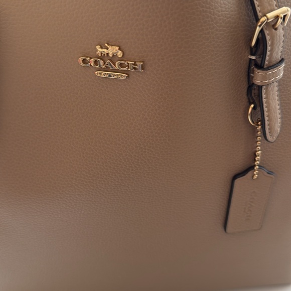 NWOT Coach Mollie Tote Bag and Wallet Set in Taupe/Gold - Picture 7 of 12